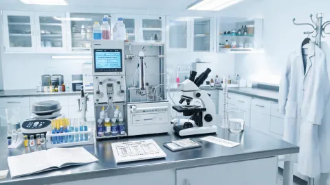 Academic research chromatography bench