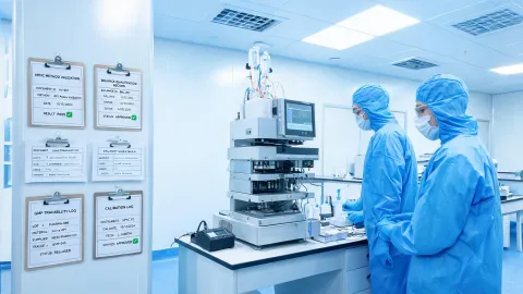 Pharmaceutical laboratory HPLC validation